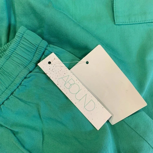 Abound Women's Elastic Waist Pull-On Cargo Jogger‎ Pants Green Marine Size M NWT - Picture 6 of 13